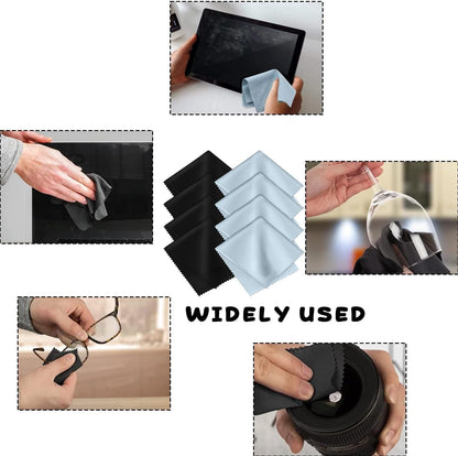 8-Pack Microfiber Cleaning Cloths — Ultra-Soft, Streak-Free