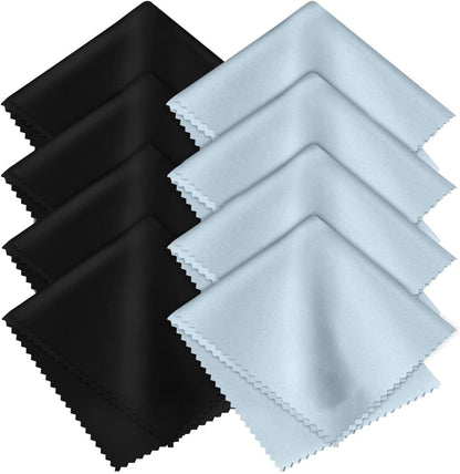 8-Pack Microfiber Cleaning Cloths — Ultra-Soft, Streak-Free